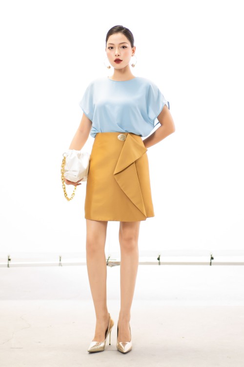 Sixdo A-line Mini Taffeta Skirt